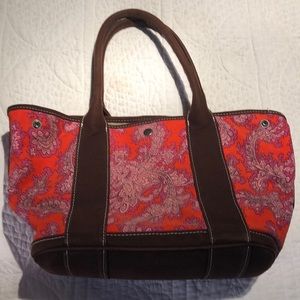 Jcrew paisley canvas tote